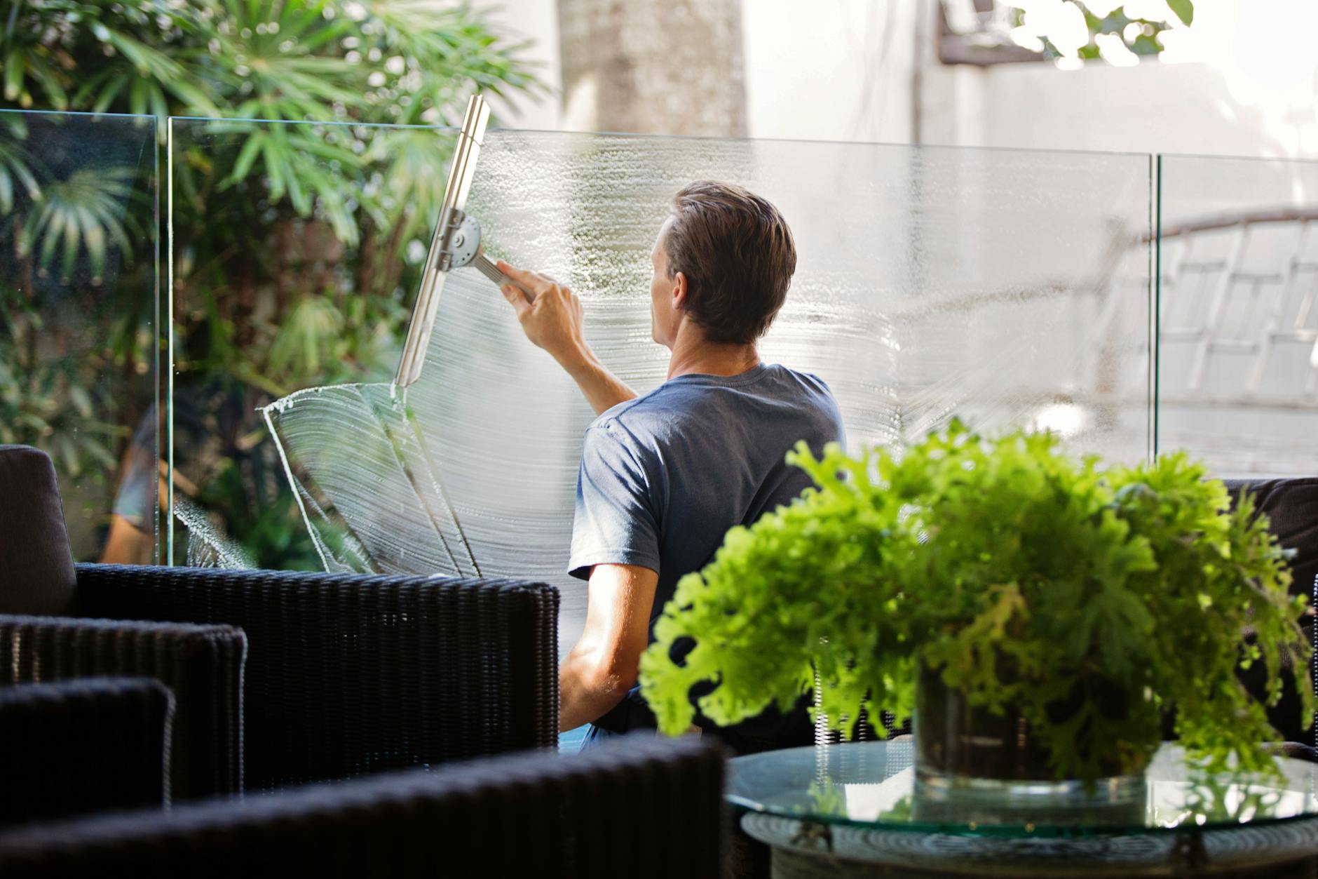 Window & Glass Cleaning work in action 2